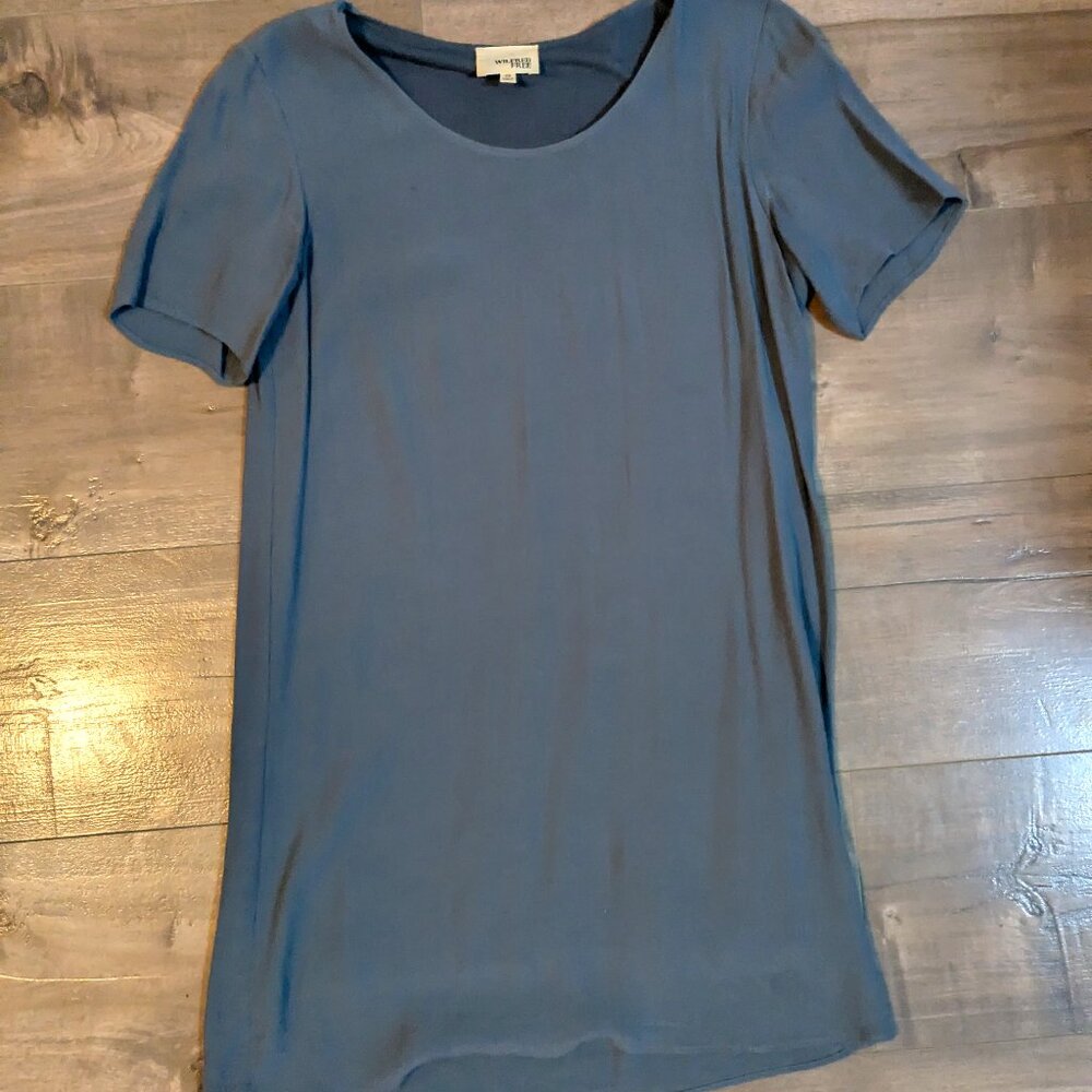 Aritzia Wilfred Free Teigan Tshirt Dress Cobalt Blue